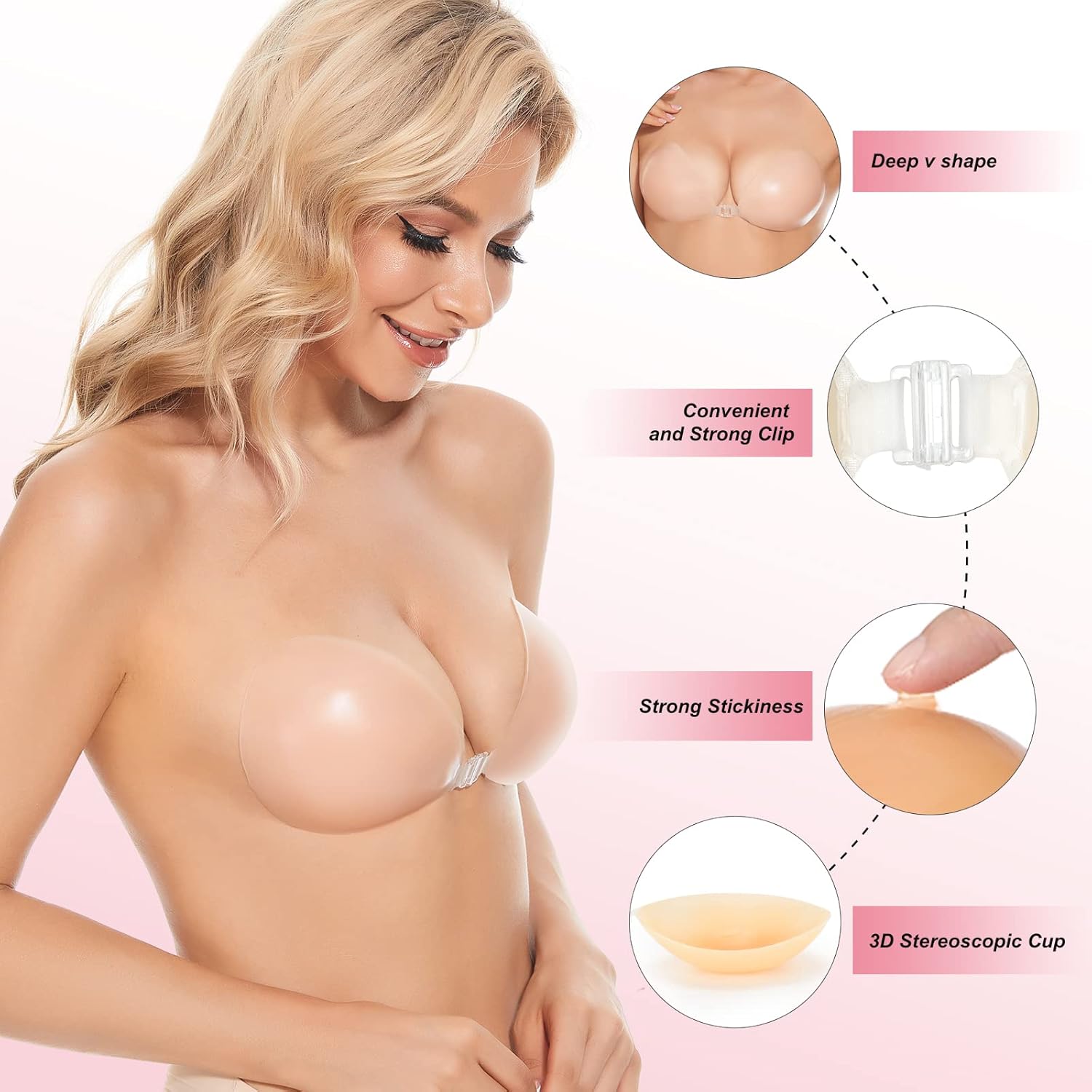 Sticky Bra Push Up Adhesive Br - Strapless Bra Adhesive recension och pris